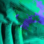 Image may contain graphics factory and hills